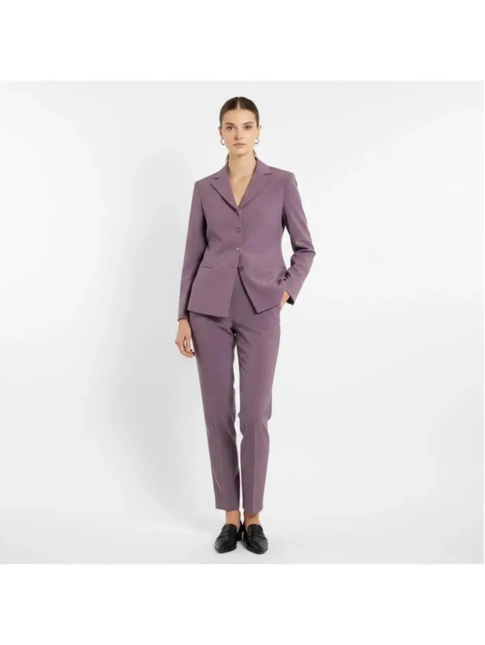 Mauve 2-Piece Tailored Pant Suit Size L Office Siren & Corpcore Aesthetic